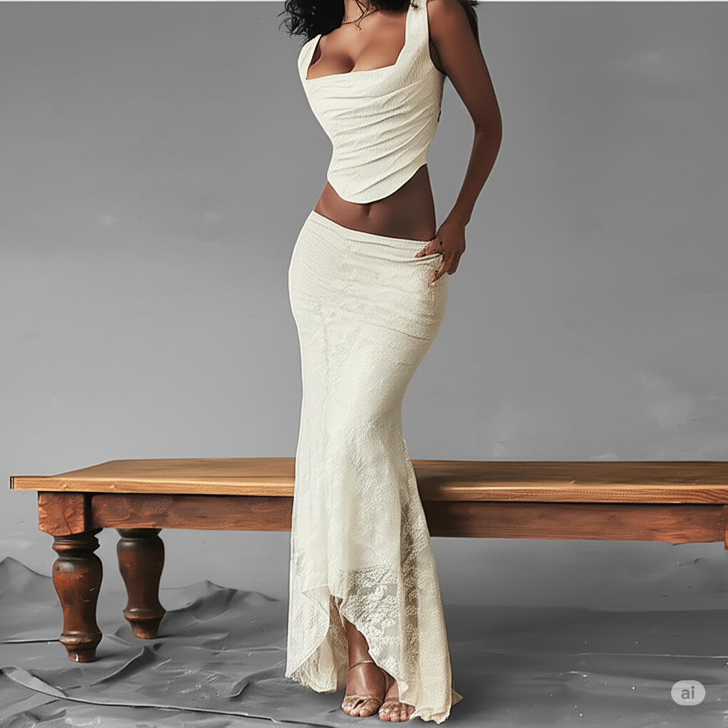 Suninheart Elegant Women 2 Piece Dress Set 2