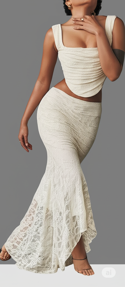 Suninheart Elegant Women 2 Piece Dress Set 2