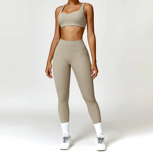 2pcs Women Yoga Set Gym Long Sleeve Seamless Sportswear Workout Clothes