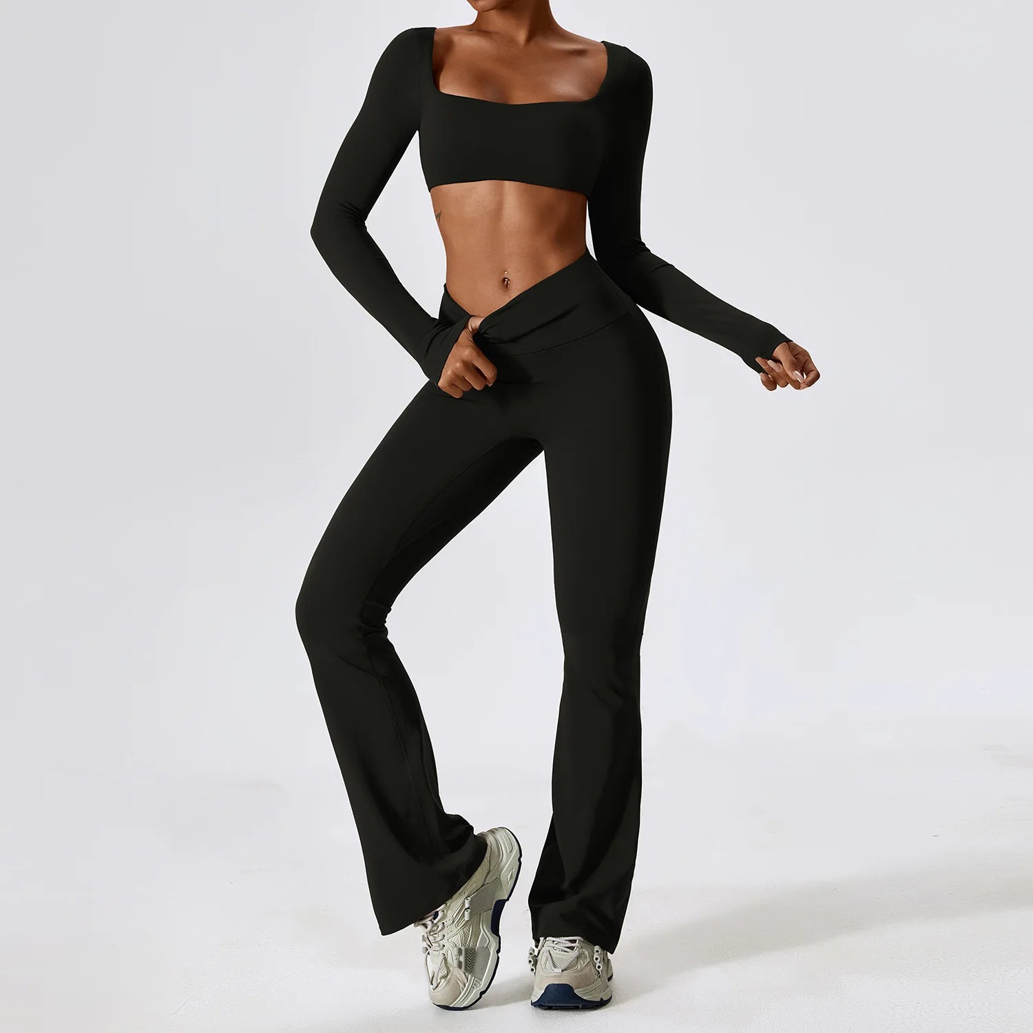 2pcs Seamless Yoga Set Women Sportswear Athletic Workout Clothes