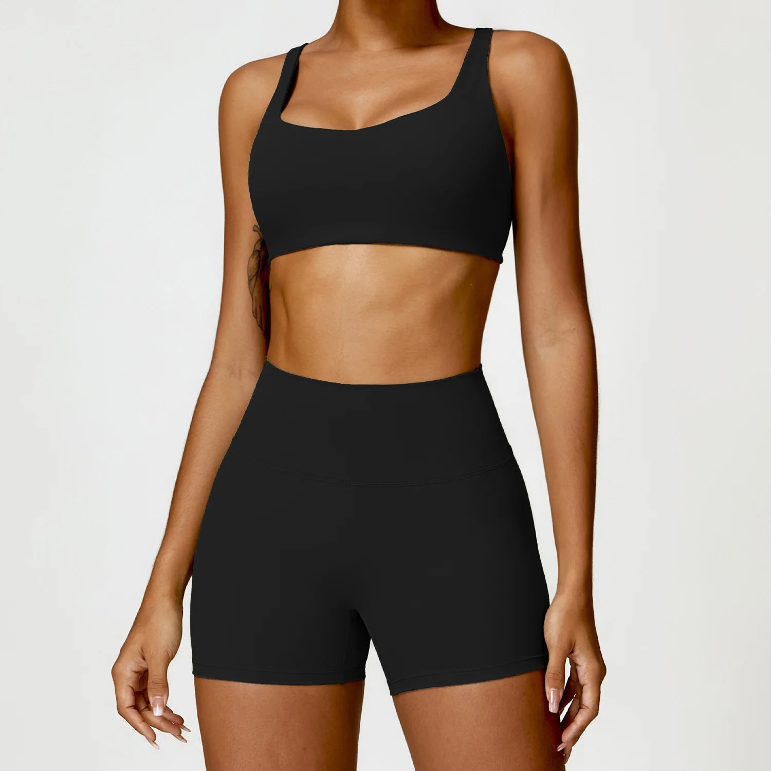 2pcs Women Yoga Set Gym Long Sleeve Seamless Sportswear Workout Clothes