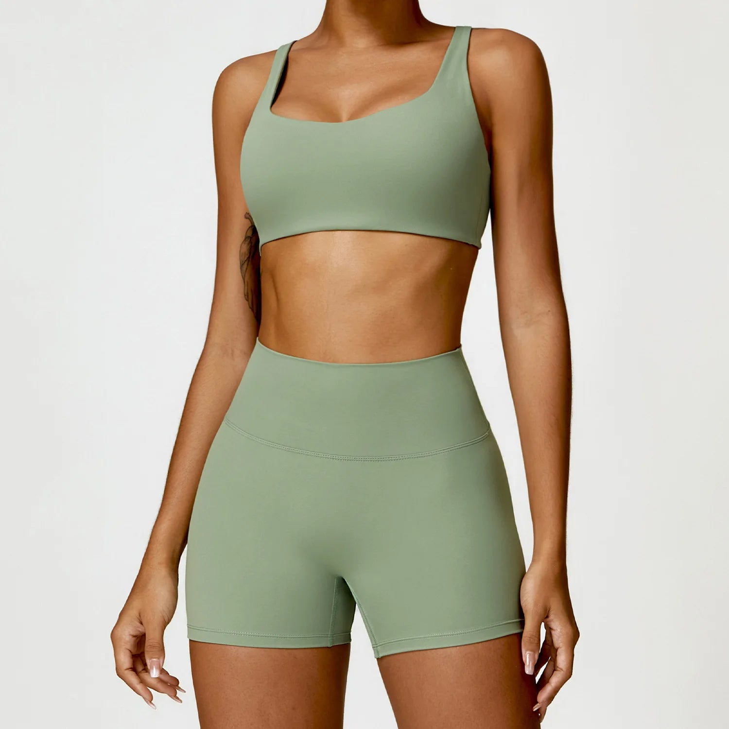 2pcs Women Yoga Set Gym Long Sleeve Seamless Sportswear Workout Clothes